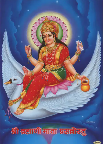 হংসবাহিনী ব্রাহ্মণী মাতা, প্রাতঃসন্ধ্যার ধ্যানরূপ